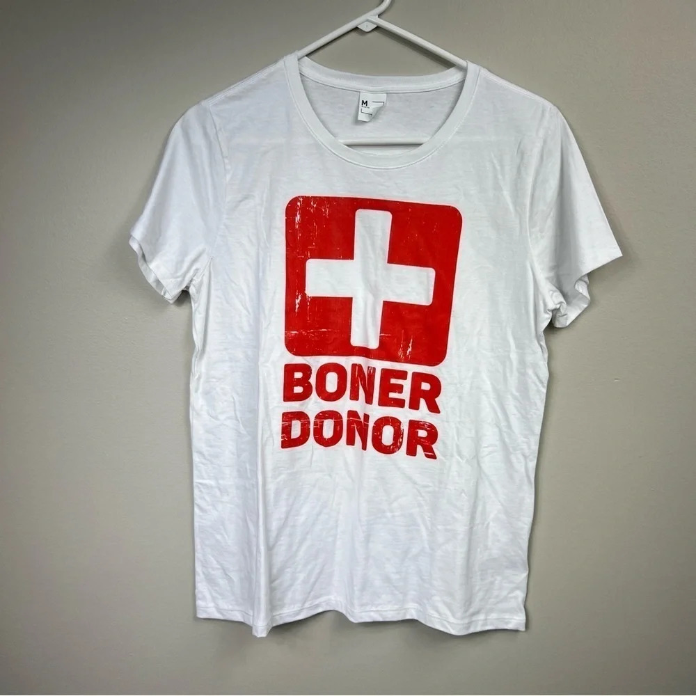 WOMEN'S short sleeve white basic t-shirt Sz M